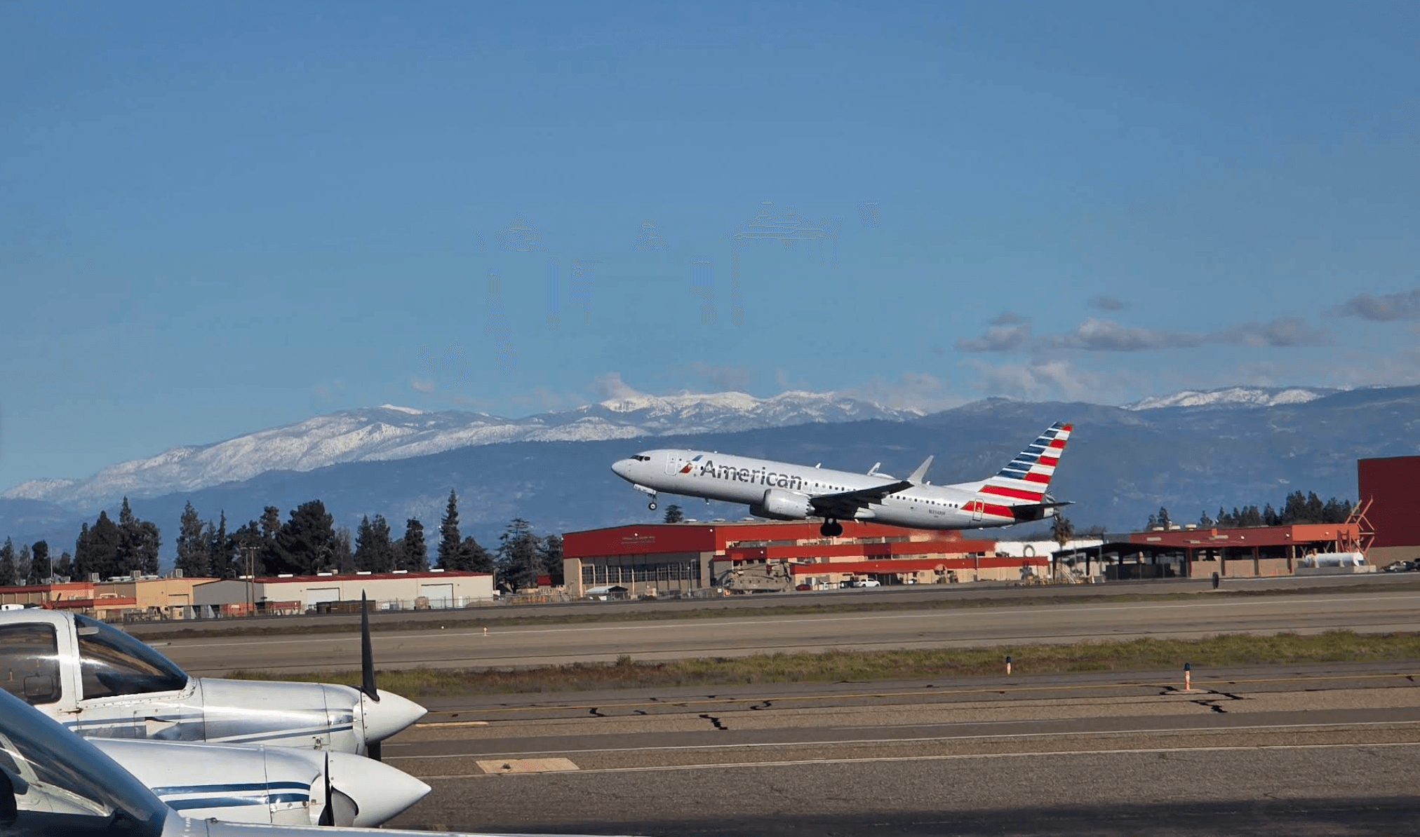 Aerial view of Fresno Yosemite International Airport (KFAT)
